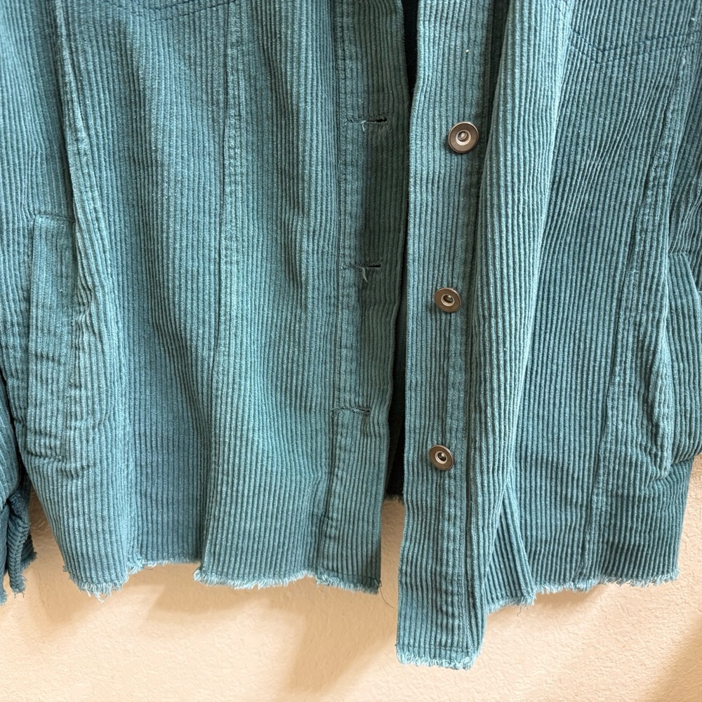 LA MIEL Teal Mint Corduroy Jean Jacket - Picture 3 of 8